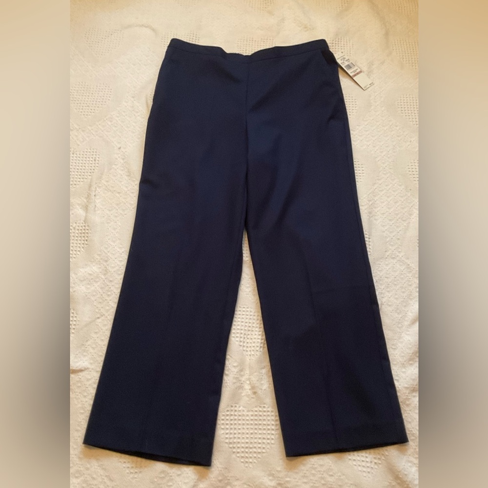 Alfred Dunner Comfort Waist Classic Navy Pants